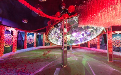 The immersive space had areas inspired by marigolds—colloquially known as 'the flower of the dead' because of their popularity on Día de los Muertos altars—plus a water-inspired environment and another space devoted to monarch butterflies, which descend on Mexico every fall.