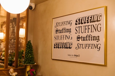 The restaurant celebrated Americans' favorite side dish—stuffing/dressing.