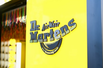 Throughout the space, LED tiles and graphically incorporated brand messaging helped tell the story and paint a picture of the brand's fresh new look. 'In partnering with the Dr. Martens team, we wanted to infuse color into the experience leveraging their historical brand color of yellow,' said Pavlik. 'Black is the color most often associated with the brand, so we looked for multisensory ways to bring the color and vibrancy to life in the design.'