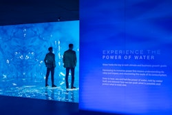 'The Power of Water' installation allowed the guests to “hear the words as the subject matter flowed around them.”
