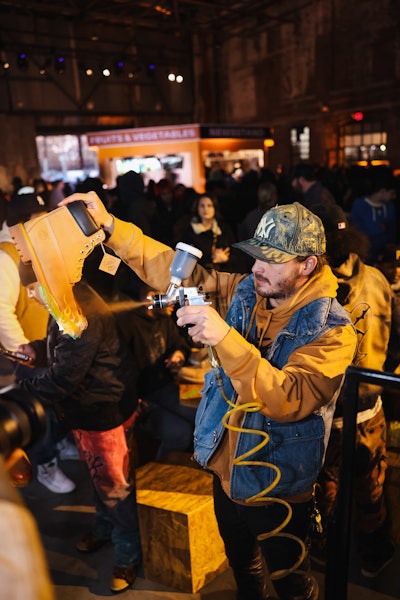 Attendees could purchase a custom pair of Timbs.