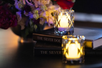 Faux copies of The Silver Doe, the true-crime memoir written by the show's main character, were also incorporated into the event design.