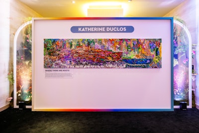 A stunning LEGO mural built by Katherine Duclos was on display.