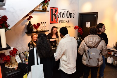 Here, Ketel One hosted a dedicated branded bar within the lounge, offering signature cocktails throughout the weekend. Specialty cocktails included “The Blaze” (Ketel One Vodka, blood orange, lime, and spiced hibiscus tea) and an espresso martini (Ketel One Vodka, espresso, and coffee liqueur).