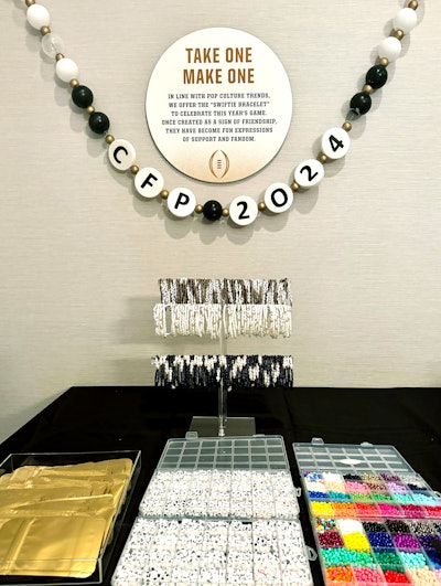 Guests could choose from ready-made CFP friendship bracelets or they could personalize their own with DIY kits. Turnock said “creating ‘Swiftie’ friendship bracelets was a remarkable draw for all guests.”