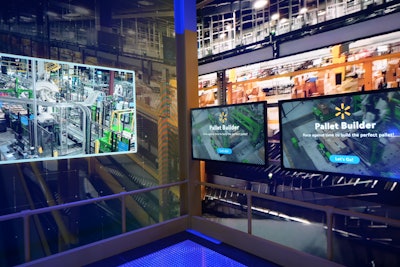 One of the standout features: this interactive game that allowed visitors to test their pallet-packing skills against Symbotic, Walmart’s automated pallet builder.