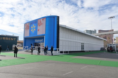 The 50-by-140-foot structure was built on the Las Vegas Convention Center's Central Plaza, spanned two floors, and had its own HVAC system.