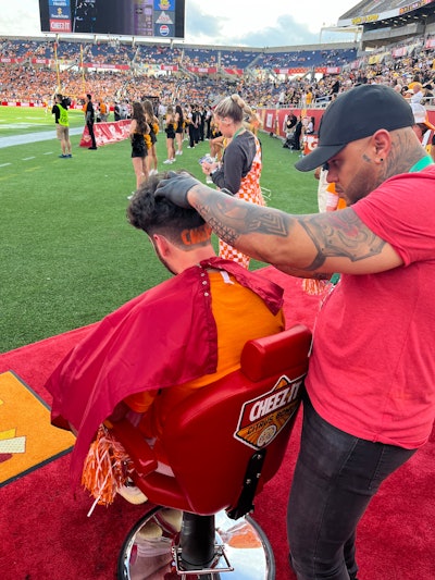 The brand’s player partners were able to get a fresh cut before the game, along with an unlimited supply of the snacks.