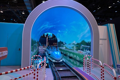 Attendees could also ride the 'Clean Energy Train' (pictured), which is powered by hydrogen, with its only emission being water. In addition to SK Wonderland, a separate “SK ICT Family Demo Room” exhibit showcased AI technologies ranging from a location analysis platform to a pet diagnostic assistant. Both booths were on display at the Las Vegas Convention Center’s Central Hall.