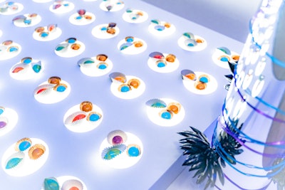 Bethesda, Md.-based Ridgewells Catering once presented neon chocolate bonbons in futuristic lit trays. See more: 6 Bright Bites That Will Bring Radiance to Any Event