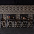 A display case of Society Awards' work includes the MTV Moon Person, Inkpot Award, and the David Yurman Muse Award.