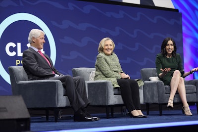 Bill and Hillary Clinton took the stage at this year's PCMA Convening Leaders with moderator Holly Ransom.