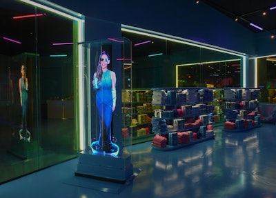 A life-size hologram of the brand’s co-founder and chief brand officer, Allison Ellsworth, welcomed guests into the space.