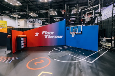 The space featured five different stations each focused on a different basketball muscle where fans were able to bike, crunch, lift, jump, and run and shoot their way to the top of the leaderboard in hopes of becoming the highest scorer of the weekend. The space also featured special appearances by NBA legend Bill Walton, former Philadelphia 76er forward Danny Green, and Utah Jazz guard Keyonte George, as well as Peloton instructors Rad Lopez, Tunde Oyeneyin, and Kirsten Ferguson.