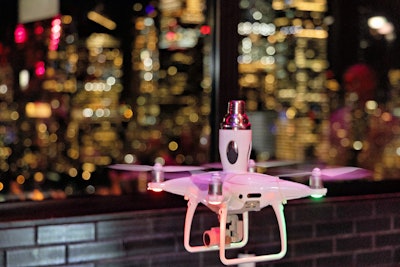 House of Attention also provided its drone bartender that delivers drinks by air—or 'stirred, shaken, and flown,' as the creative studio puts it.