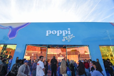 To launch its new flavor, prebiotic soda brand poppi hosted a futuristic pop-up on Melrose Avenue in West Hollywood.