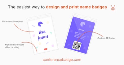 Custom name badges from Conference Badge