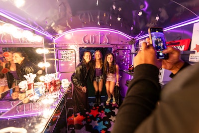 The traveling activation aims to reach more fans, even those without tickets to the show, giving them a place to connect with the pop star while also driving merch sales. (It also presents a powerful opportunity for key brand partners American Express and Sony Linkbuds to connect with her fanbase.)
