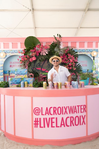 LaCroix activated at both the Grand Tasting Village and North Tent with tropical-themed branding to present its newest flavor: mojito.