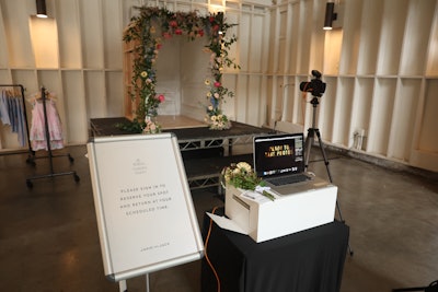 The Bosco set up a photo booth festooned with spring flowers.