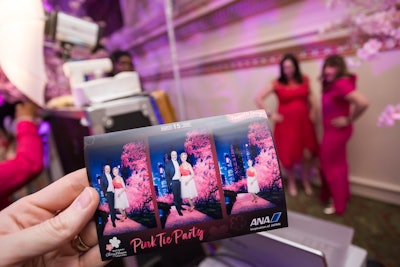 The Tokyo room held a 'magic mirror' photo booth for fun, superimposed prints.