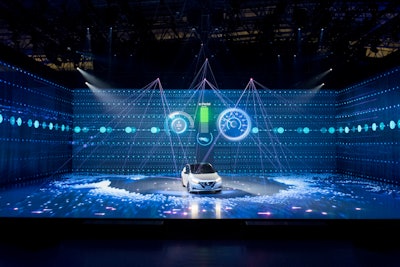 Adams and his agency helped produce the Nissan LEAF launch in Tokyo.