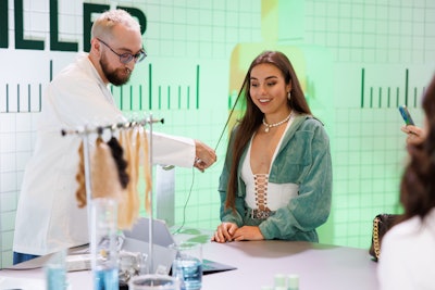 Representatives from Garnier’s lab team were on hand to administer tests to show attendees their level of hair damage, strength, and smoothness.