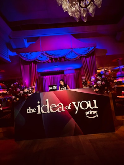 The Idea of You’s party took over downtown venue Estelle’s. It featured decadent florals by House of Margot Blair, plus custom popsicles, spin art, and glitter artists.