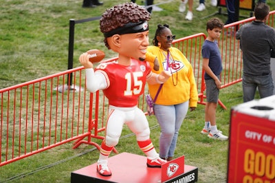 The 88th edition of the annual meeting of NFL franchises was held in Kansas City, Mo., in April 2023. The outdoor NFL Draft spanned 3 million square feet and included the family-friendly Chiefs Kingdom Experience, the largest on-site, club-sponsored draft activation in NFL history. Highlights included a life-size bobblehead of Chiefs quarterback Patrick Mahomes, plus a photo wall map where fans were able to stick Polaroids to show where they had traveled from. See more: How the 2023 NFL Draft Grew Bigger and Better with Fan Activations