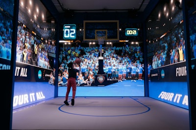 Concepted and produced by 160over90, the activation allowed fans to hit a buzzer beater, nail clutch free throws, and get hot hands just like the legends. The experience used custom-built technology and innovations inspired by companies in the Invesco QQQ ETF.
