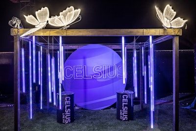 The butterflies continued throughout the NYLON House space, with delicate, illuminated versions popping up on top of on-site sponsor activations.