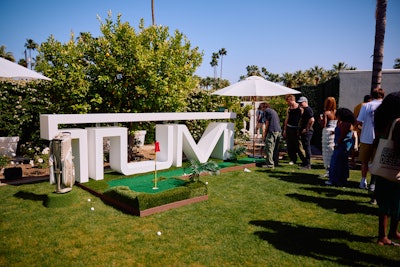 TUMI highlighted its new golf collection with a custom putting green. Guests could also enjoy lunch provided by Truth Barbeque, and drinks provided by Espolòn Tequila and Golden Road Brewing’s Mango Cart. Gen Z beauty brand eos had a poolside activation that included sweet treats, hand massages, summer beauty essentials, and more. Analog designed and produced the event and its sponsor activations. The experiential agency powered the event with clean battery power from Overdrive, did on-site waste diversion and composting with Compostable LA, and recycled and repurposed all scenic. Leftover product was donated to a local Palm Springs church program.