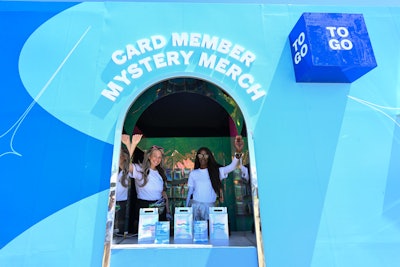 Cardmembers could also get a mystery merch box when they stopped by the experience's 'Merch To-Go' window.