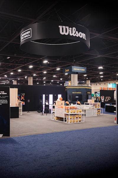 The brand also had a prize pack giveaway made up of special-edition 2024 Men's Final Four products, as well as a shop with a selection of NCAA-branded merchandise and new Wilson sportswear.