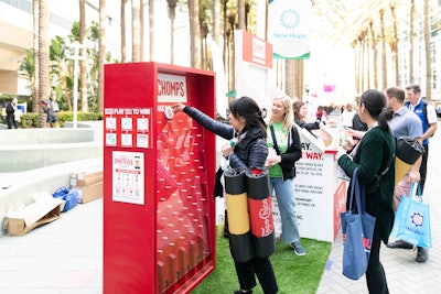 Chomps' outdoor activation, also produced by Good Time Creative, allowed attendees to win prizes via a Plinko-inspired game.