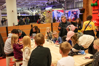 Younger fans were drawn to the activation's 'How to Work the Paint' crafting activity.