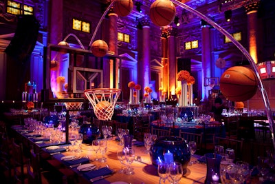 Whether it's through the decor or add-on experiences, make sure your event leans into a stadium/arena's home sport or team.