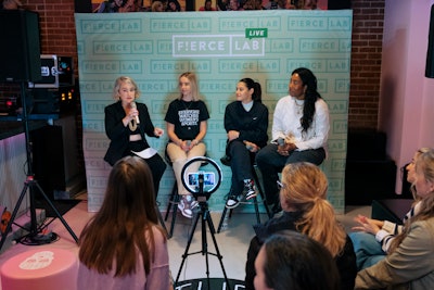 Wilson moderated a panel discussion with Sarah Bergstrom of TOGETHXR, Sydney Umeri of Meta, and Camille Buxeda of Octagon, who spoke about their career in sports and the lessons they’ve learned through their career journeys.