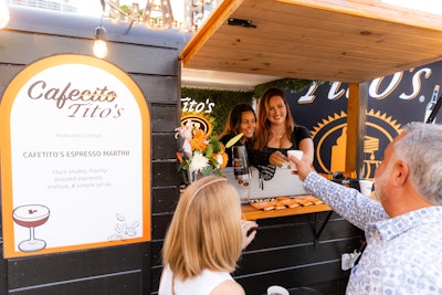 Tito's also served Cafecito-inspired espresso martinis from a mobile bar.