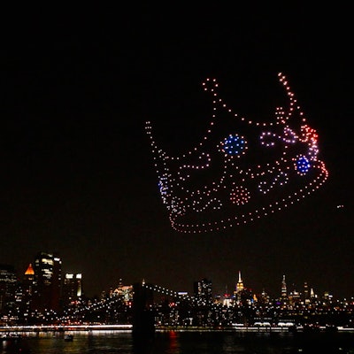 'As a lifelong fan of the music and culture, seeing Notorious B.I.G.'s crown high in the sky next to the Brooklyn Bridge was a once-in-a-lifetime moment,' Ozarowski says of producing a drone show for a 50 years of hip-hop celebration in New York.