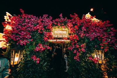 NYLON House also featured a floral- and greenery-filled activation from Hilton. Guests could step inside the lush space to reset and refuel with snacks inspired by Hilton's Curio Collection.