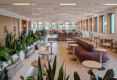 Hotel Marcel offers 9,000 sprawling square feet of gathering space, including prefunction (pictured) and designated venue areas, as well as eight meeting rooms, including five on its top floor.