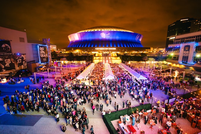 One quick tip: Ask a stadium/arena's private events team about outdoor rentals. Shuck Cancer New Orleans did just that for its event at the Caesars Superdome.