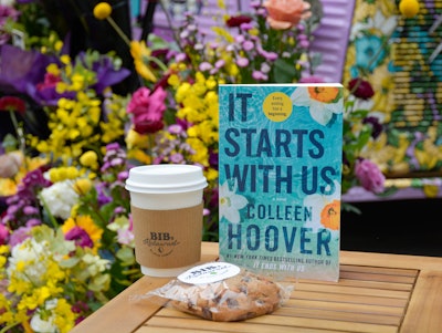 Guests could scan a QR code on the truck to win a collection of Colleen Hoover books. Fans who purchased It Starts With Us on site were gifted signed bookplates from Hoover.