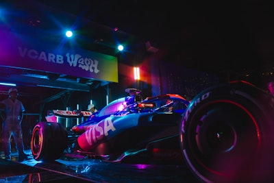 The Visa Cash App RB Formula 1 Team Car Wash