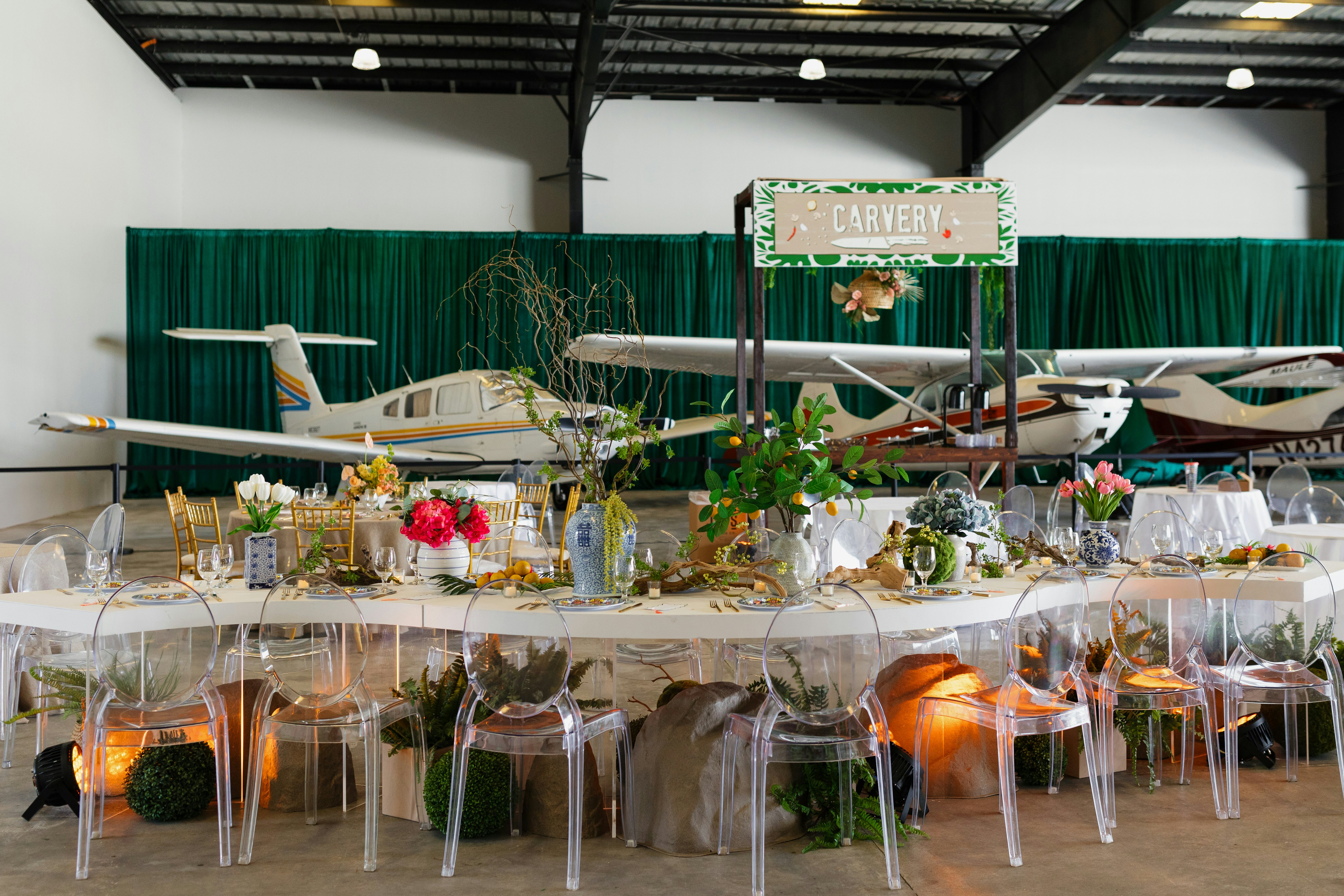 How to Host an Event Inside an Airplane Hangar