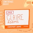 Design your badges with Conference Badge.