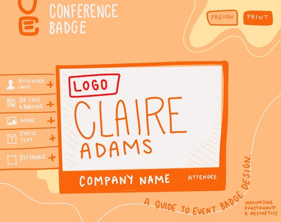 Design your badges with Conference Badge.