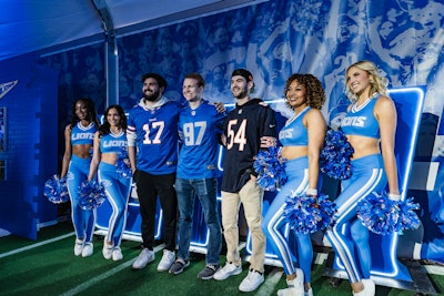 There were multiple photo and video opportunities for fans, including the Play of the Game photo booth, which placed fans into a game-day atmosphere, and the Endzone Moments booth, where they could do their best end zone celebration or their best Detroit Lions cheerleaders dance.