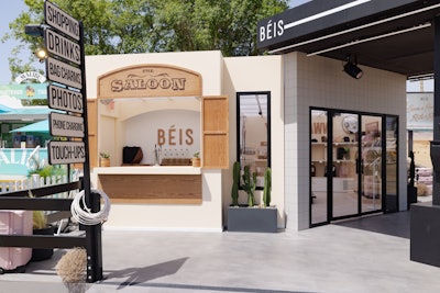 The activation, which was open all three days of the April 26-28 festival, also offered phone charging stations, glam touch-ups, and an IRL shopping experience featuring BÉIS’ festival-approved accessories and luggage that could be shipped directly to attendees' homes.